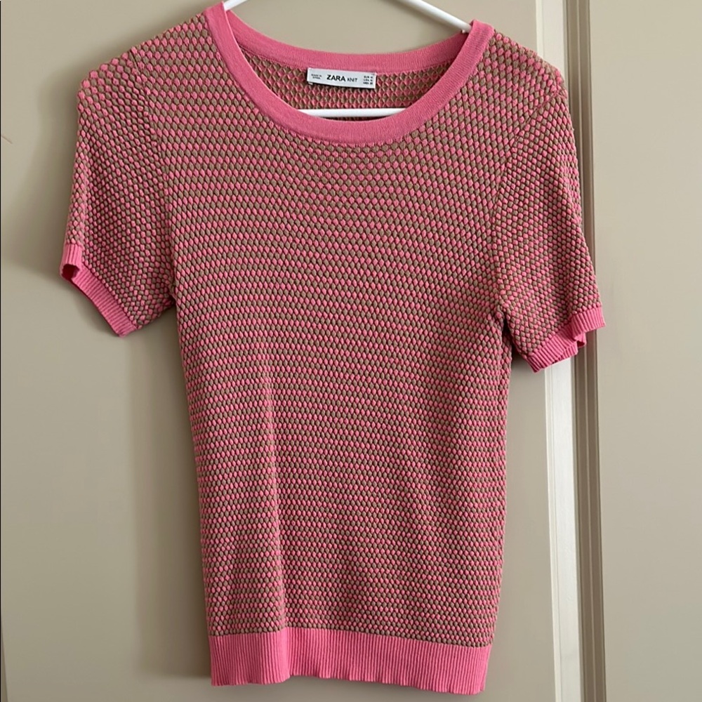Zara Pink Knit Top